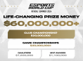 Esports World Cupissa on leuat loksauttava 60 miljoonan dollarin kokonaispalkintopotti