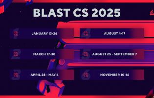 BLAST esittelee vuoden 2025 Counter-Strike-aikataulunsa